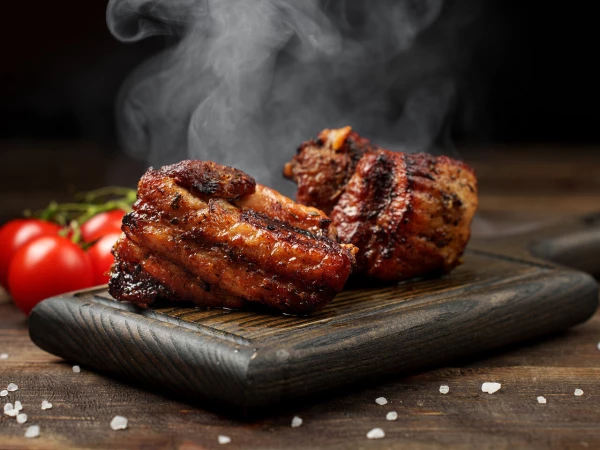 Шашлык из мраморных свиных ребер