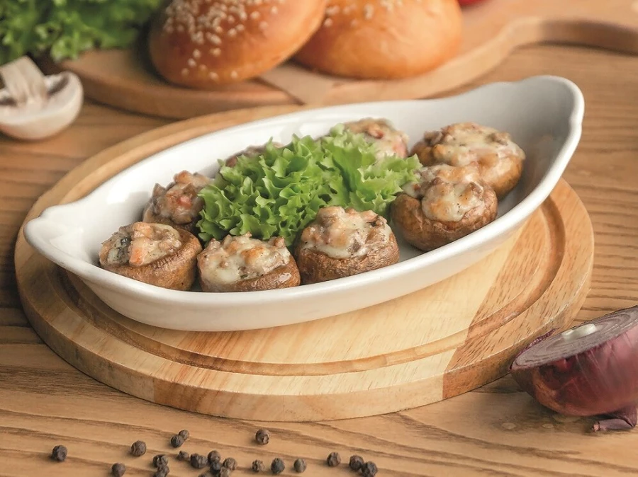 Фаршированные шляпки грибов