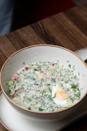 Окрошка с курицей