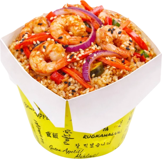 Тяхан с креветками