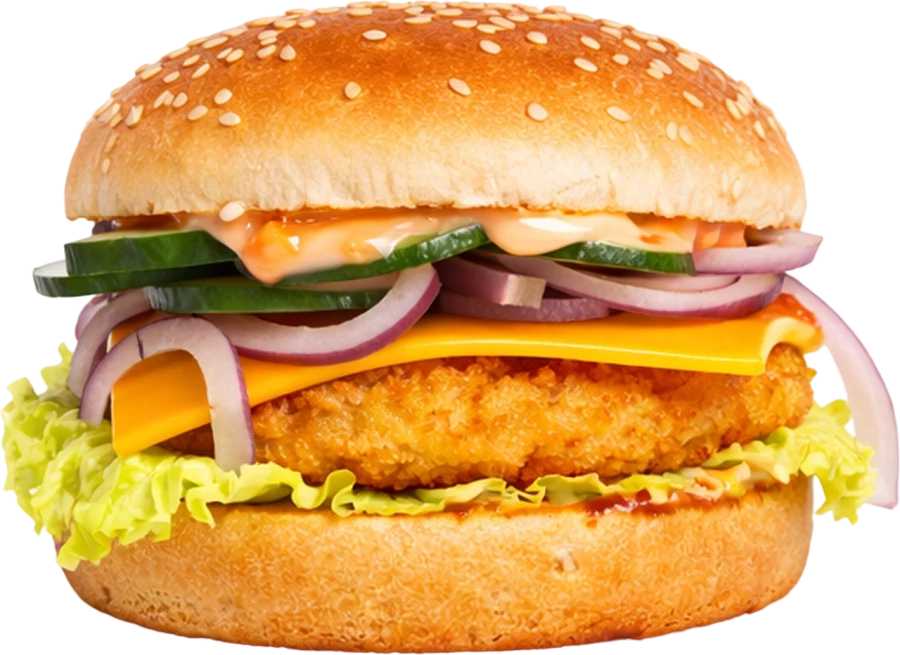 Сырный чикен бургер 