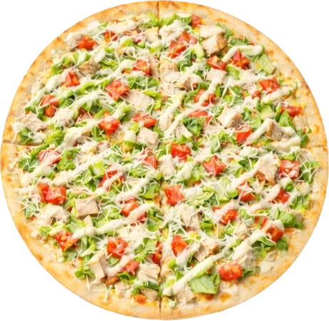 Пицца Цезарь с курицей