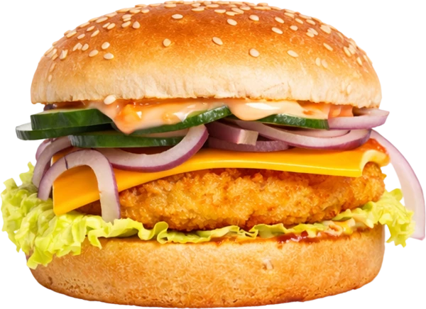 Сырный чикен бургер 