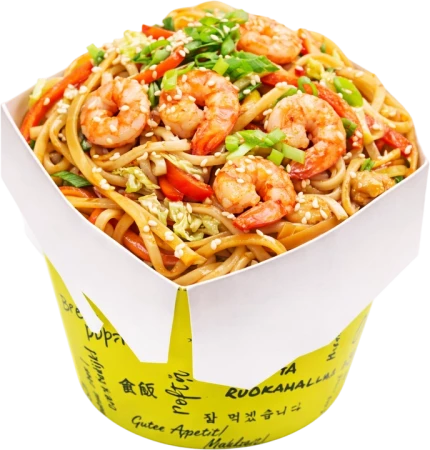 WoK c креветками