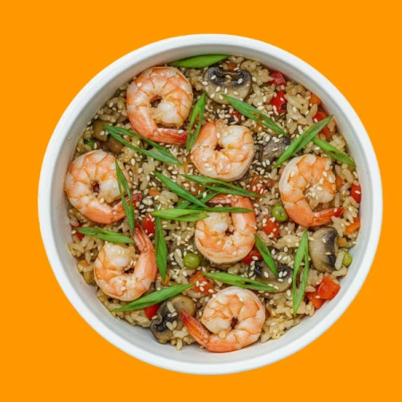 Тяхан с креветками