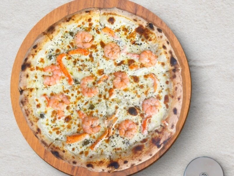 С тигровыми креветками и слабосоленым лососем