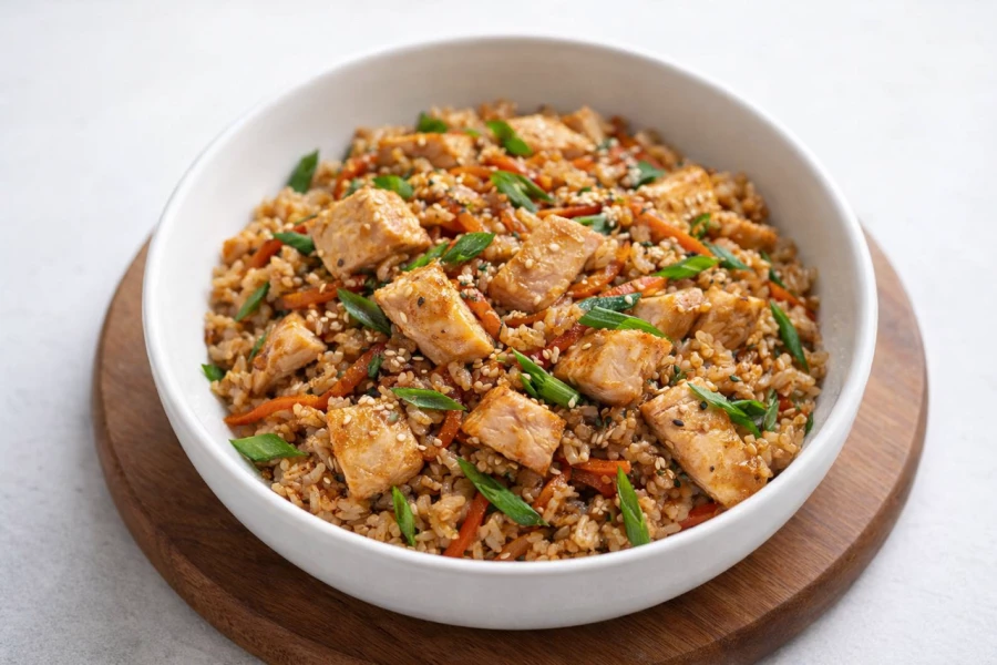 Тяхан с курицей