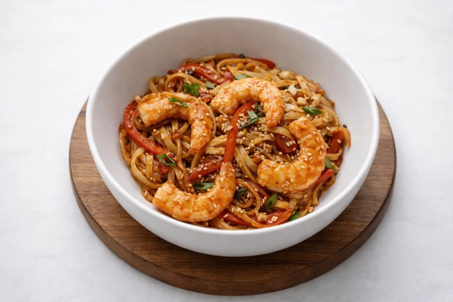 Удон с креветкой