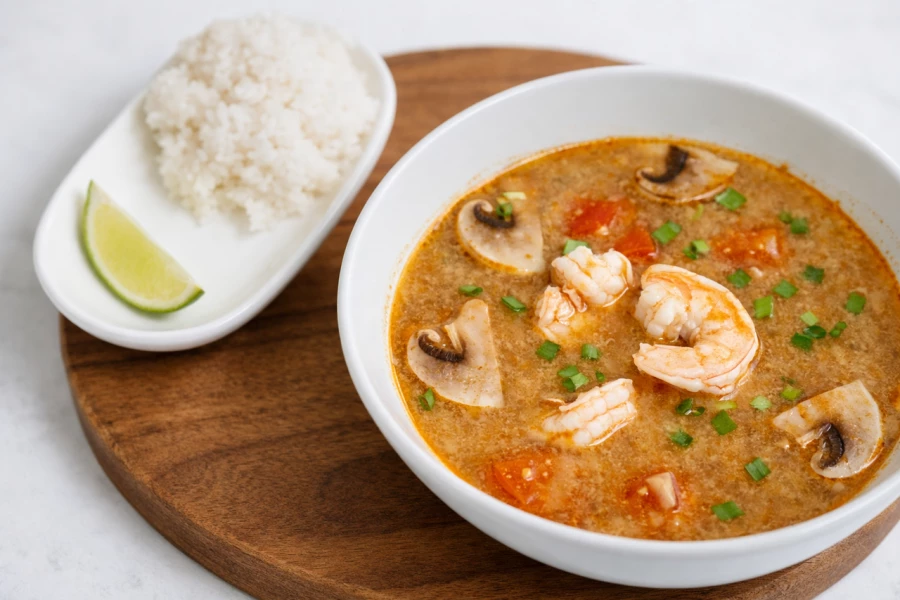 Том ям с креветкой