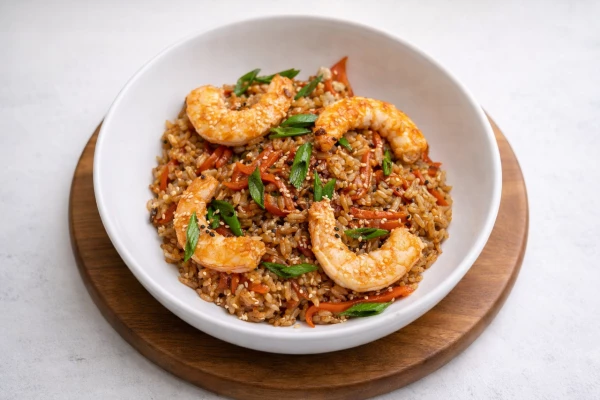 Тяхан с креветкой