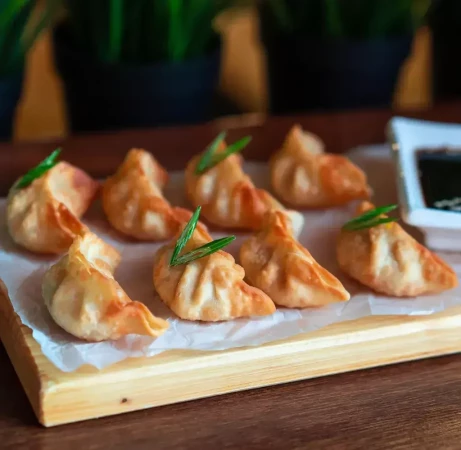 Дамплинги с курицей и грибами, 8шт