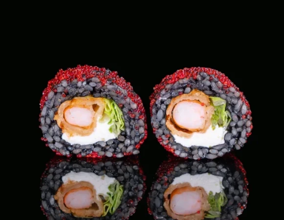 Black ролл жареная креветка