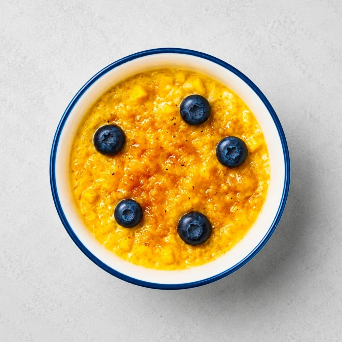 Рисовая каша с манго и карамельной корочкой