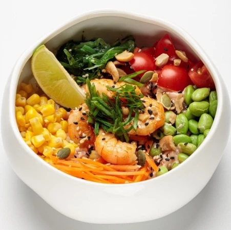 Поке с креветками су-вид