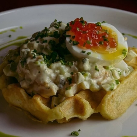 Картофельная вафля со скагеном