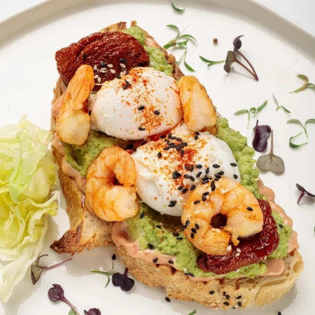 Завтрак с креветками