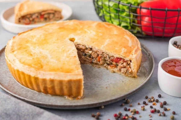 Корейский пирог с курицей ким-чи