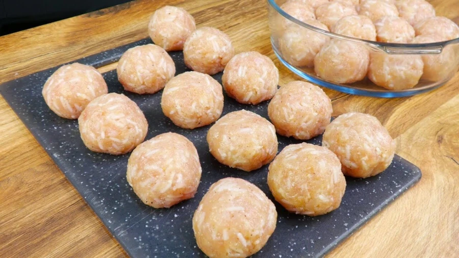 Ежики из куриного филе
