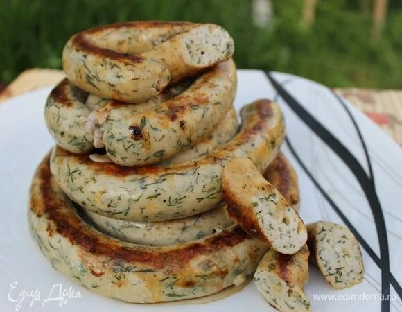 Купаты куриные с сыром и зеленью