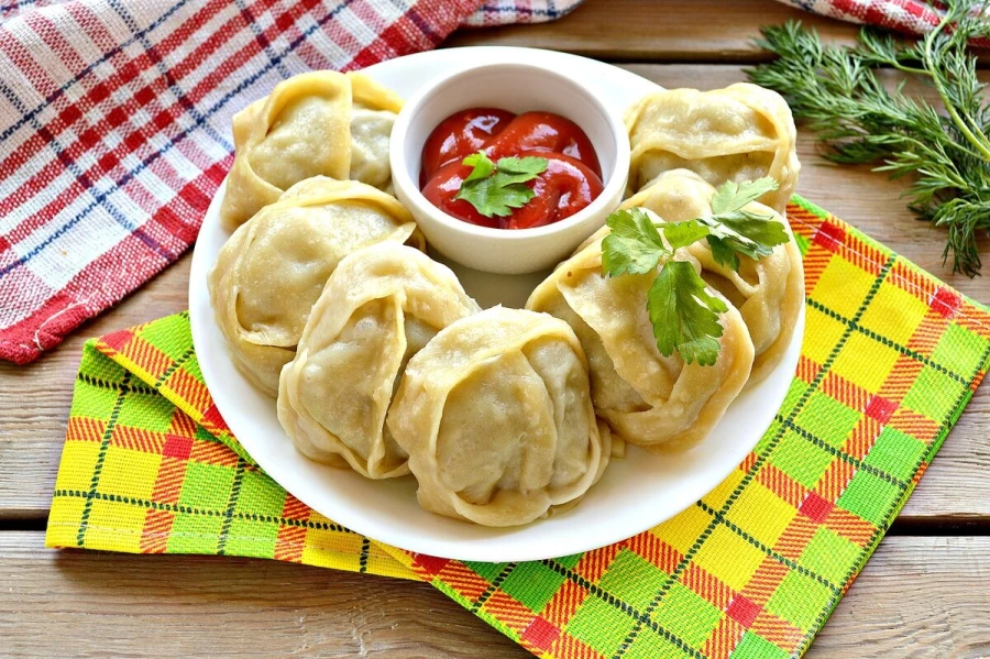 Манты мясо с картофелем