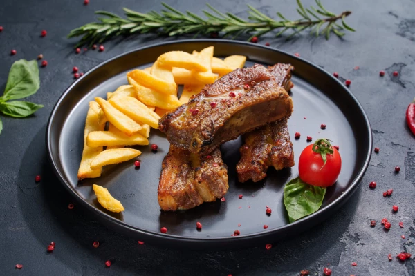 Свиные ребрышки в медово-горчичном соусе