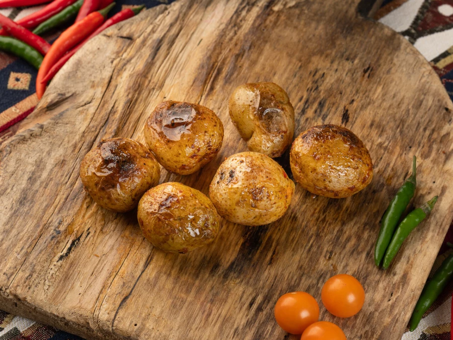 Картофель бейби на мангале