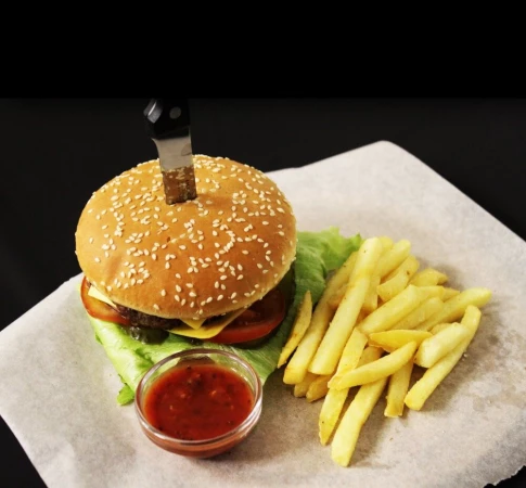 Комбо-бургер с куриной котлетой