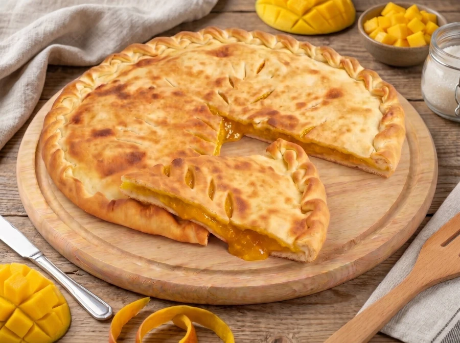 Пирог с манго 