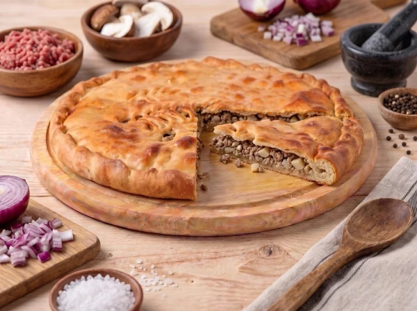 Традиционный с говядиной и белыми грибами 1200 гр.