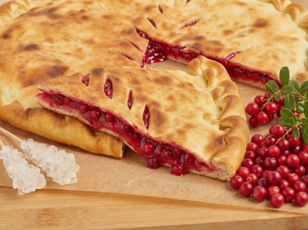 Пирог с брусникой 