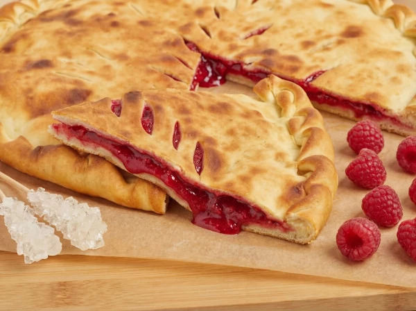 Пирог с малиной