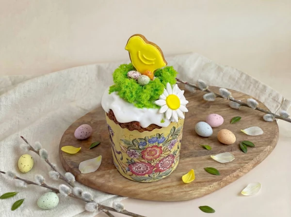 КУЛИЧ "ПАСХАЛЬНОЕ ГНЕЗДЫШКО" КЕКСОВЫЙ 500 ГР