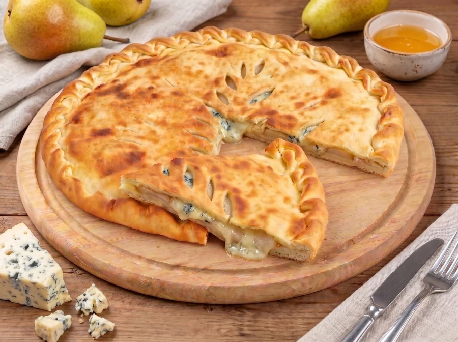 Пирог с грушей и сыром