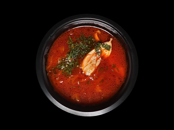 Борщ Владимирский с курицей /сухарики/ 