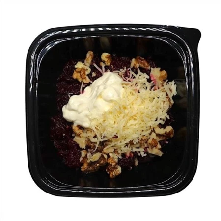 Салат из печеной свеклы с чесноком и орехом 