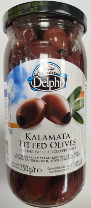 Маслины без косточек "Каламата" в рассоле "Delphi" 350 гр., шт