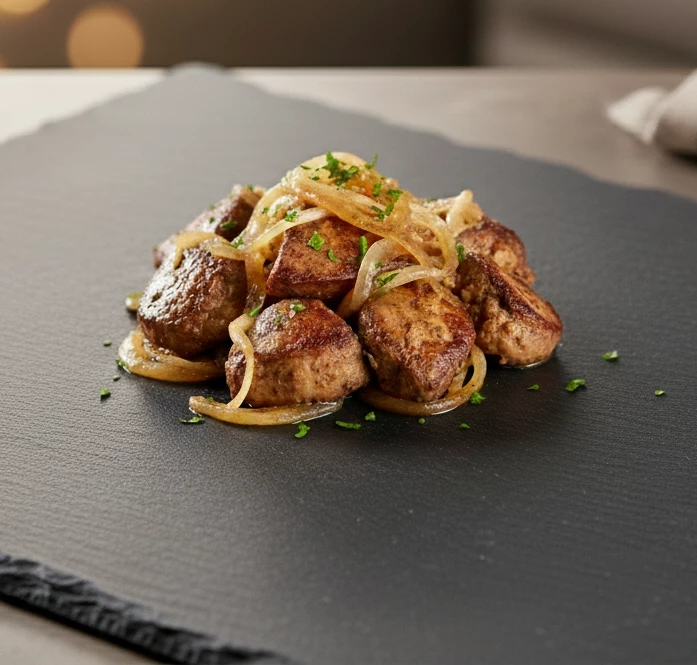 Печень куриная с медовым луком, кг
