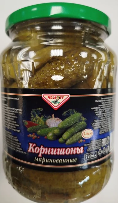 Огурцы Делькофф корнишоны 3-6 см 0,700