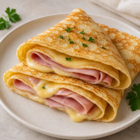 Блины с ветчиной и сыром замороженные