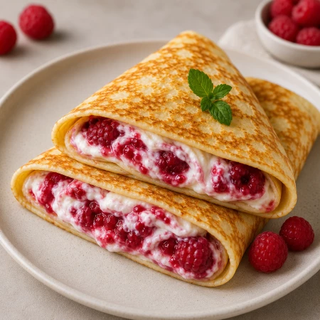 Блины с начинкой сливочно-малиновой замороженные