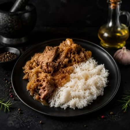Рис с печенью куриной