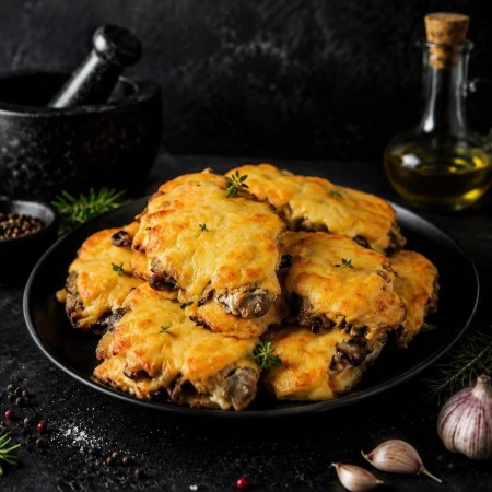 Свинина с грибами и беконом замороженная