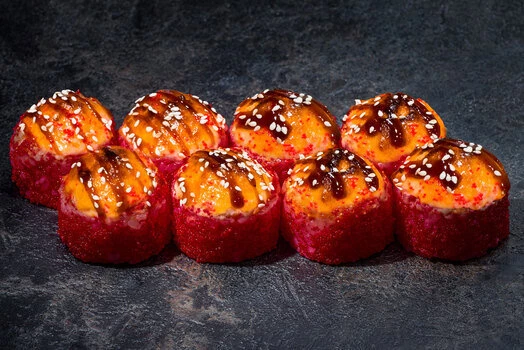 ЗАПЕЧЕННЫЙ РОЛЛ С КУРИЦЕЙ ТЕРИЯКИ