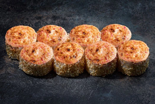 ЗАПЕЧЕННЫЙ СПАЙСИ РОЛЛ С КОПЧЕНОЙ КУРИЦЕЙ