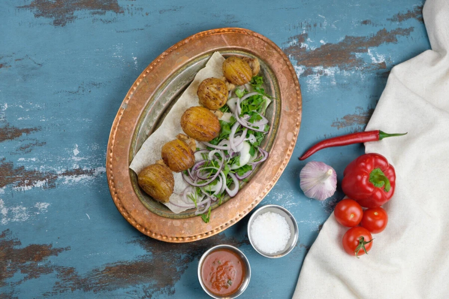 Шашлык картофель с курдюком 