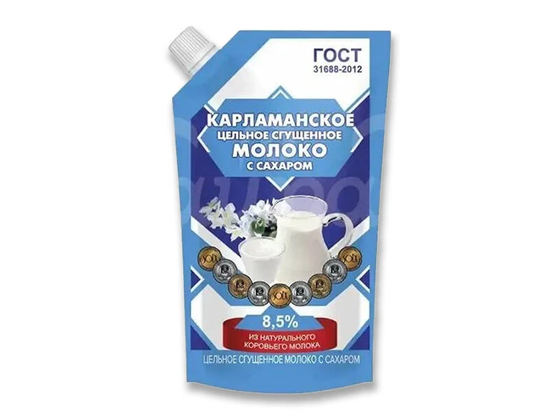 Молоко сгущенное ГОСТ цельное8,5%, "Карламанское" 270г