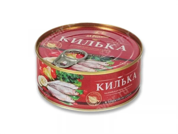 Килька "За Родину", балтийская, обжаренная в томатном соусе, 240г