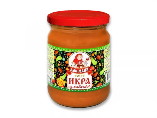 Икра кабачковая "Баба Маня" ГОСТ, 500г