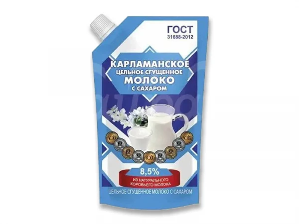 Молоко сгущенное ГОСТ цельное8,5%, "Карламанское" 270г