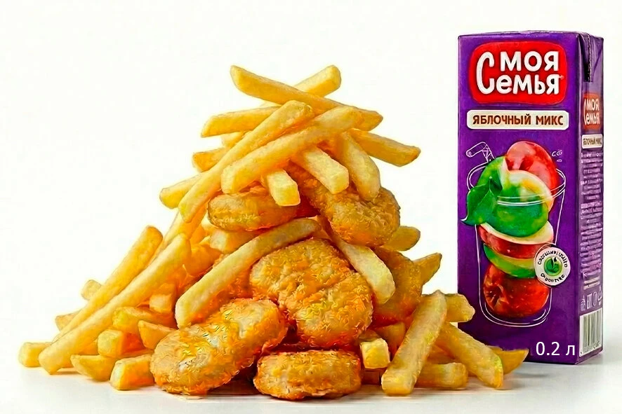 Комбо (Фри + наггетсы + дет. сок)